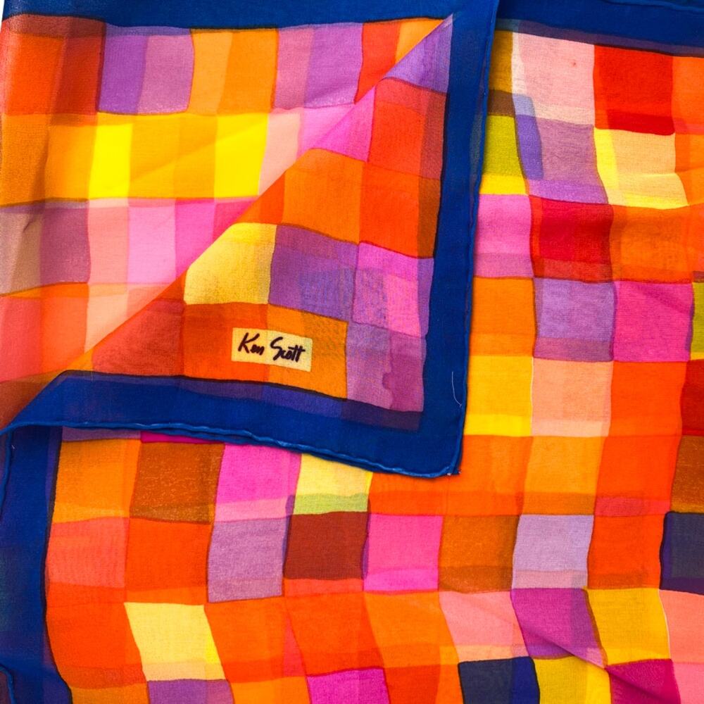 Geometric Print Rectangular Long Scarf - Picture 4 of 5
